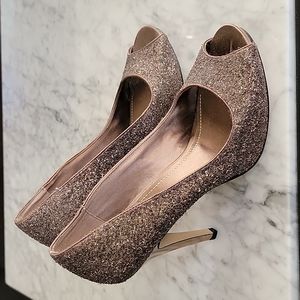 Bronze and Gold metallic Nine West Heels 10